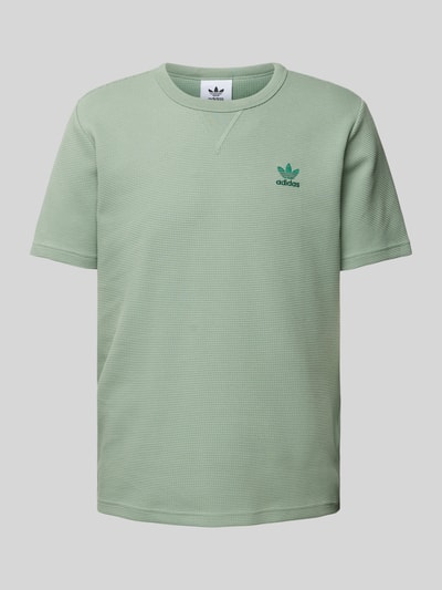 adidas Originals T-shirt met labelstitching Lindegroen - 2