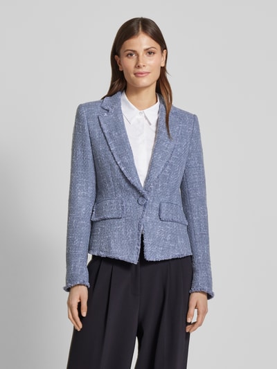 Luisa Cerano Blazer mit Fransen Jeansblau 4