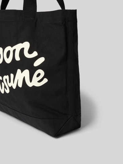MAISON KITSUNÉ Shopper aus reiner Baumwolle Black 3