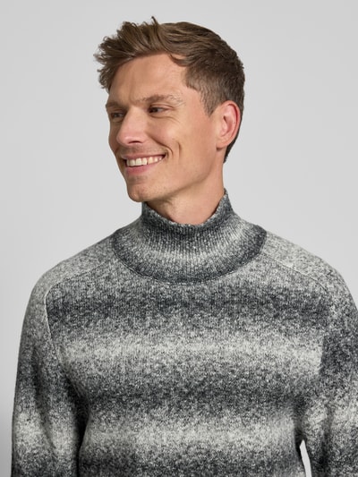 Drykorn Gebreide pullover met opstaande kraag, model 'EDDARD' Middengrijs - 3