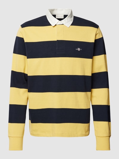 Gant Sweatshirt mit Streifenmuster Modell 'SHIELD' Gelb 2