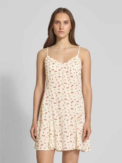 REVIEW Minikleid mit verstellbaren Trägern Beige 4