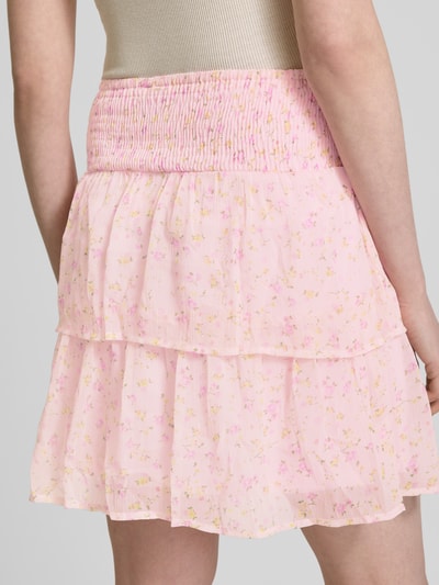 Vero Moda Ausgestellter Mini-Rock mit Allover-Muster Modell 'SMILLA' Hellrosa 3