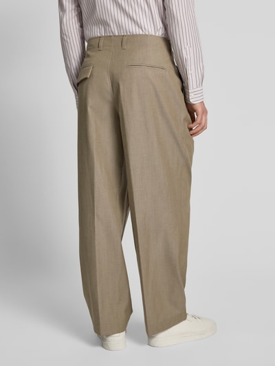 ANNARR Regular fit bandplooibroek met steekzakken, model 'ANRRAVN' Zand - 5