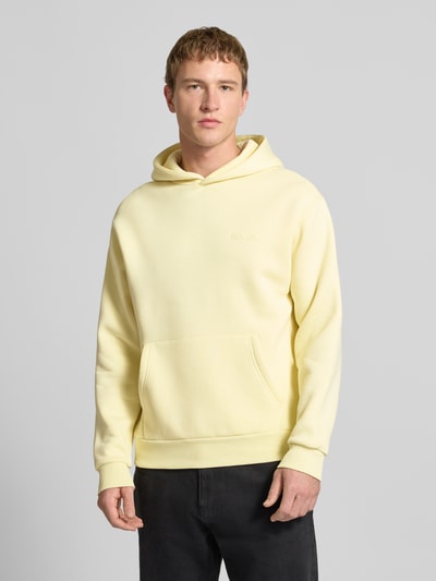 REVIEW Regular fit HOODIE met Logoprint Lichtgeel - 4