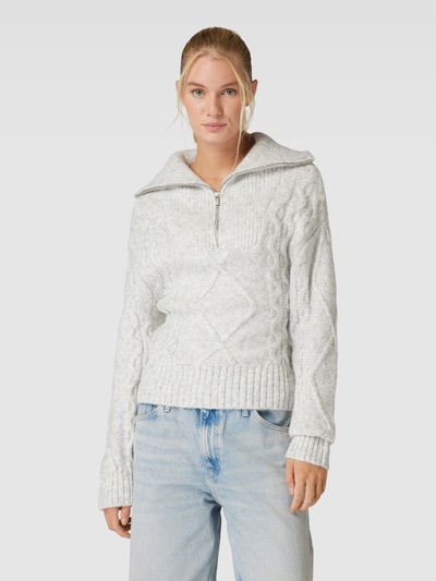 Gina Tricot Gebreide pullover met schipperskraag Lichtgrijs - 4