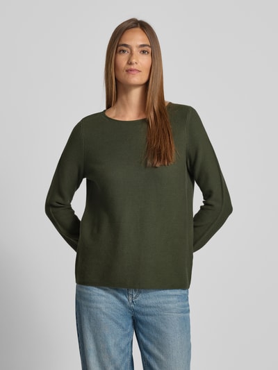 Christian Berg Woman Strickpullover mit gerippten Abschlüssen Oliv 4
