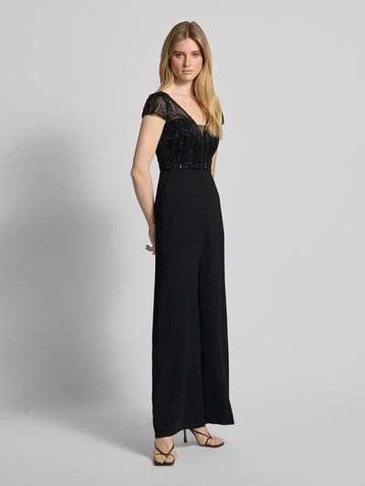 Hey Kyla Jumpsuit mit Ziersteinbesatz Black 1