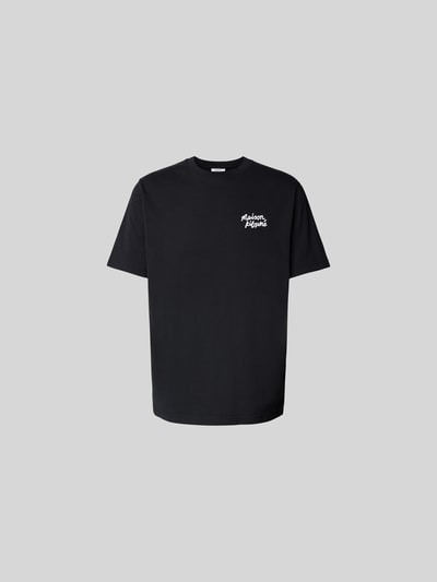 MAISON KITSUNE T-Shirt mit Label-Stitching Black 2