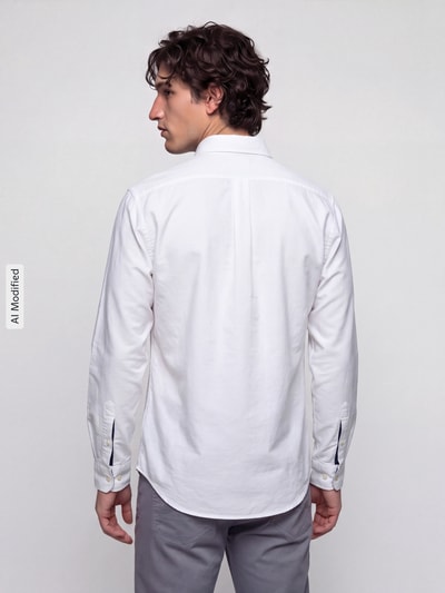 Polo Ralph Lauren Freizeithemd aus reiner Baumwolle mit gesticktem Motiv-Detail Weiss 5