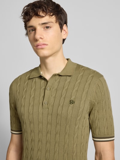 Superdry Koszulka polo z wyhaftowanym logo Oliwkowy 3