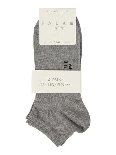 Falke Socken mit Stretch-Anteil Modell 'Happy' Mittelgrau Melange 2