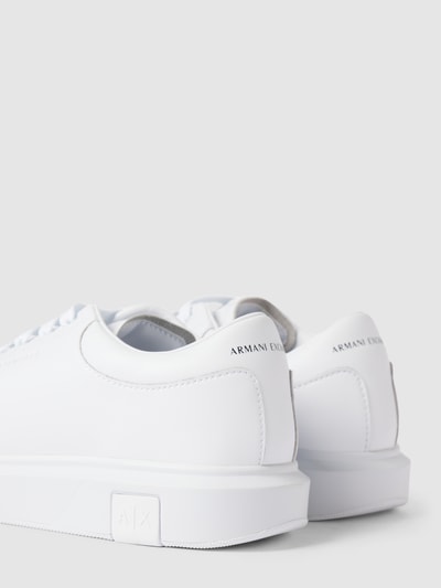 ARMANI EXCHANGE Sneaker aus Leder mit Label-Details Weiss 2