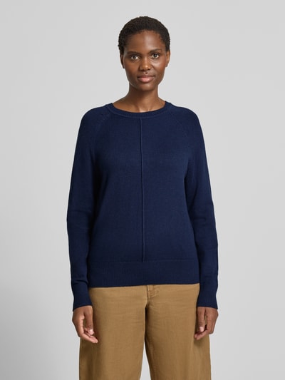 Christian Berg Woman Strickpullover mit gerippten Abschlüssen Dunkelblau 4