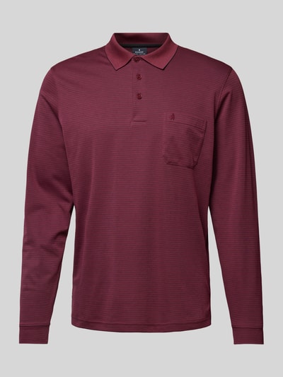 RAGMAN Regular fit poloshirt met borstzak Bordeaux - 2