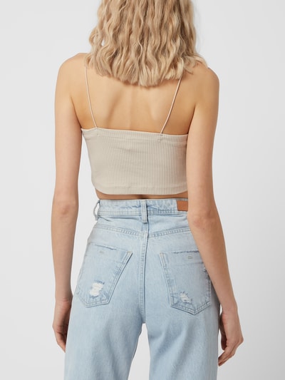 Only Crop Top mit Spaghettiträgern Modell 'Corinna' Sand 5