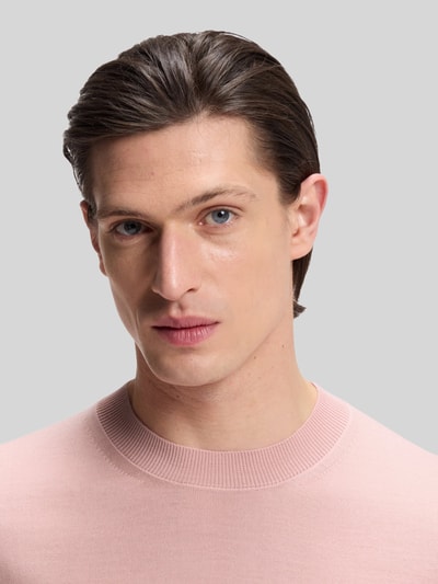 BOSS Regular Fit Pullover aus reiner Schurwolle Modell 'UMAURO' Rosa 3