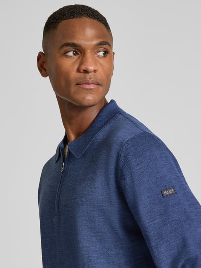 MAERZ Muenchen Strickpullover aus Merinowolle Rauchblau 3