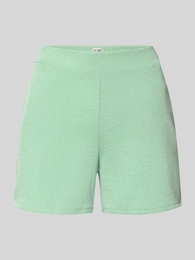 Produktfoto, Shorts mit elastischem Bund Modell 'KATE PIQUE' von ICHI aus Baumwoll-Mix in Mintgrün, Regular-Fit, feine Piqué-Struktur
