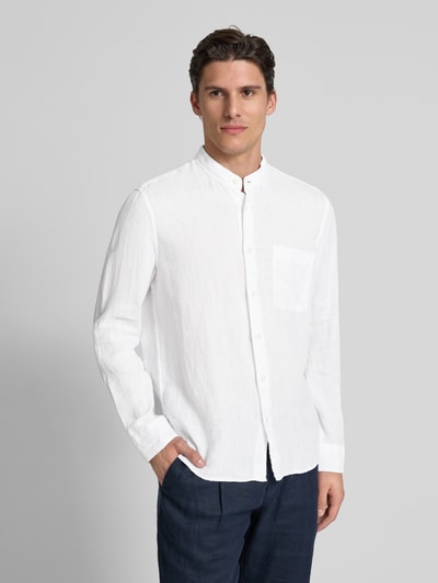 Marc O'Polo Regular Fit Freizeithemd aus reinem Leinen Weiss 4