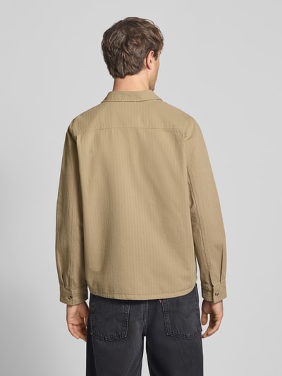 Blend Regular Fit Hemdjacke mit Brusttaschen Modell 'DENNY' Taupe 5