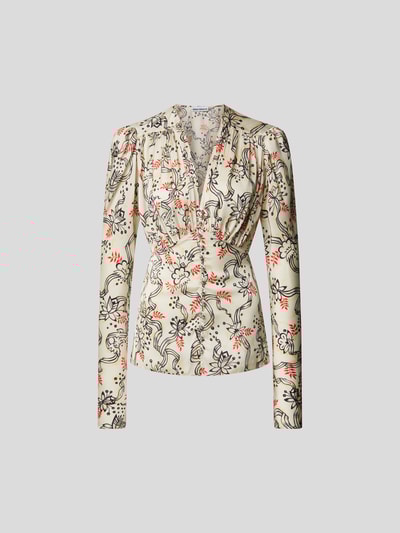 Paco Rabanne Bluse mit Allover-Print Beige 2