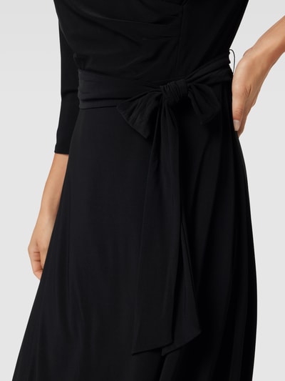 Lauren Ralph Lauren Knielanges Kleid mit V-Ausschnitt Modell 'CARLYNA' Black 3