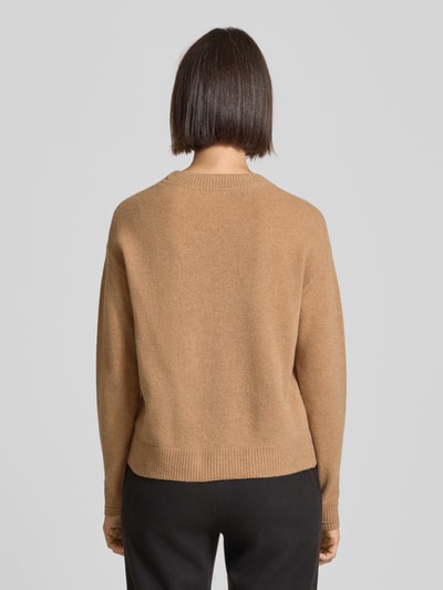 Christian Berg Woman Wollen pullover met ronde hals Camel - 5