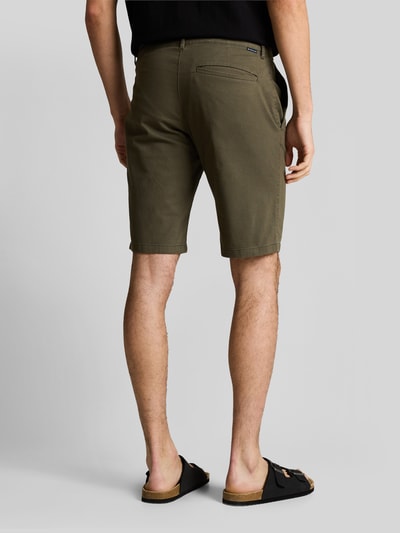 Tom Tailor Slim Fit Chinoshorts aus reiner Baumwolle Oliv 5