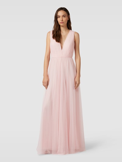 Vera Wang Bride Avondjurk met diepe V-hals, model 'VIAS' Rosé - 4