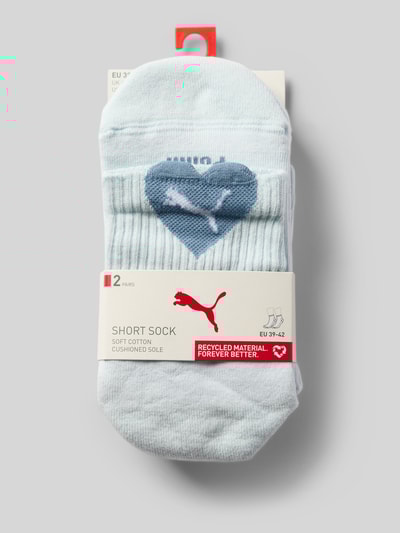 PUMA Skarpety z nadrukiem z logo w zestawie 2 szt. model ‘Crew’ Jasnoniebieski 3