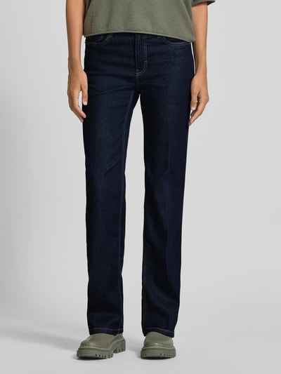 MAC Jeansy rozkloszowane z 5 kieszeniami model ‘Laura’ Ciemnoniebieski 4