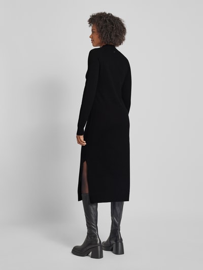 comma Midi-jurk met turtleneck Zwart - 5