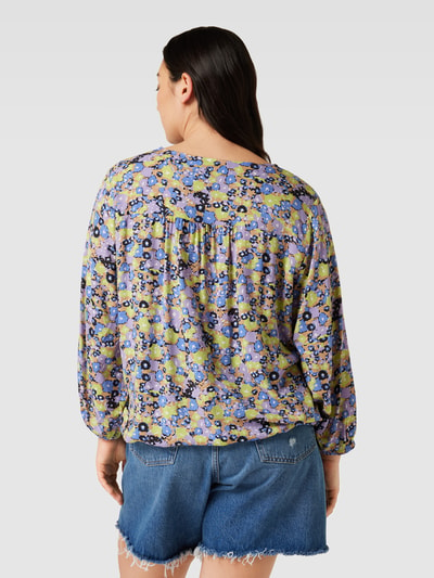 Fransa Plus PLUS SIZE blouse met 3/4-mouwen, model 'Merla' Lila - 5