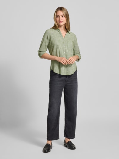 Tom Tailor Regular fit overhemdblouse van puur katoen Groen - 1