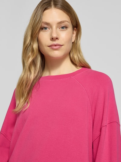 American Vintage Oversized sweatshirt met ronde hals, model 'ATUBAY' Felroze - 3