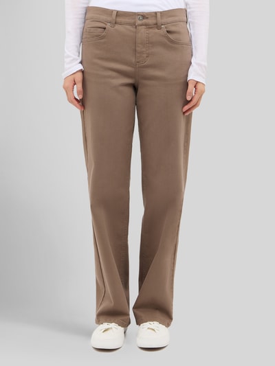 ANGELS Straight Fit Jeans aus Baumwoll-Mix Modell 'LARA' Beige 4