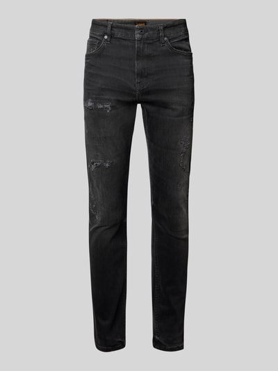 BOSS Orange Slim Fit Jeans Modell "Delaware" Dunkelgrau 2