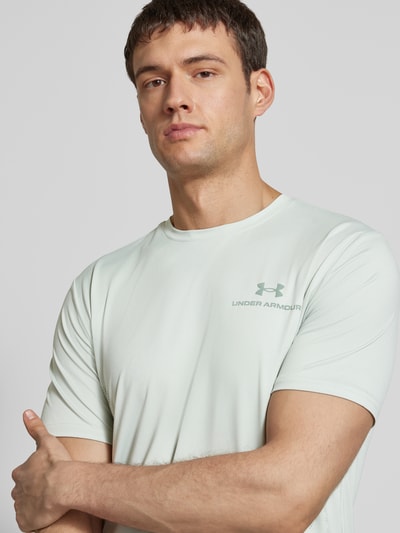 Under Armour T-shirt z nadrukiem z logo Miętowy 3