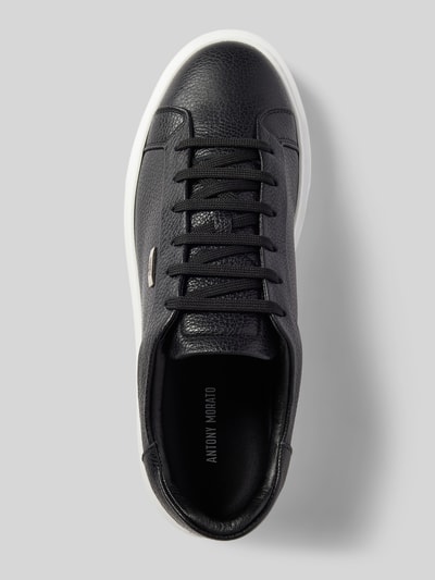 Antony Morato Ledersneaker mit Label-Detail Modell 'ARTEM IN TUMBLED LEATHER' Black 4