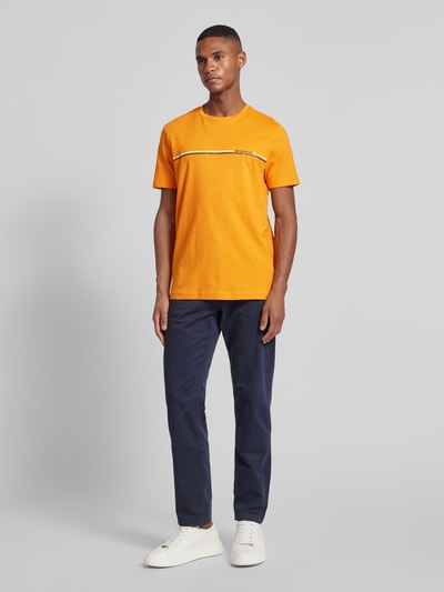 Christian Berg Men T-Shirt mit Label-Print Orange 1