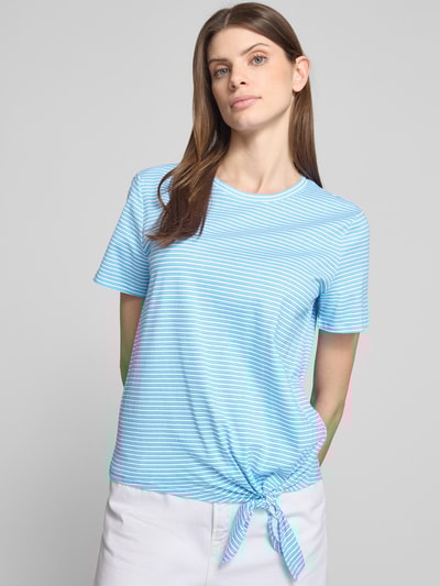 Tom Tailor Denim Regular Fit T-Shirt mit Knoten Detail Hellblau 3