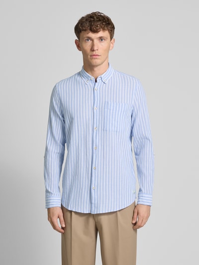 Scotch & Soda Regular Fit Freizeithemd mit Button-Down-Kragen Hellblau 4