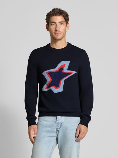Paul Smith Strickpullover mit gerippten Abschlüssen Marine 4