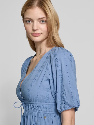 Pepe Jeans Minikleid mit V-Ausschnitt Blau 3