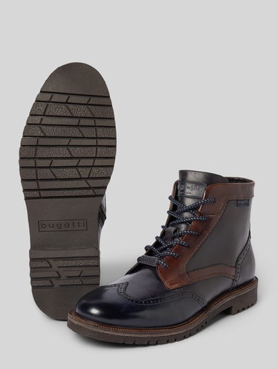 bugatti Schnürstiefel mit Label-Detail Modell 'Seve' Dunkelbraun 4
