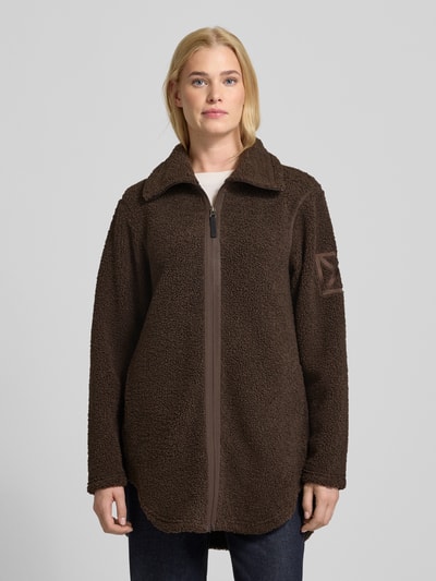 Didriksons Loose fit jack van teddybont, model 'Umi' Donkerbruin - 4