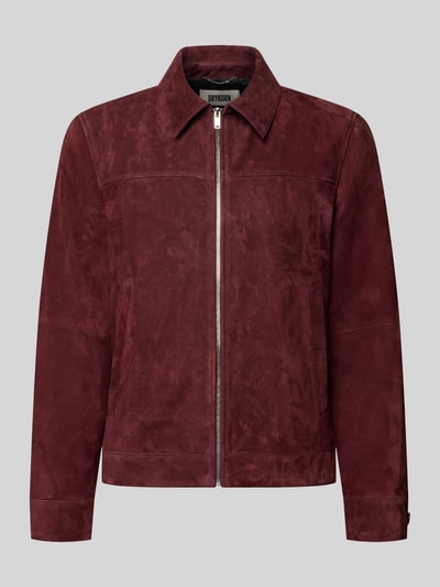 DRYKORN Lederjacke aus Ziegenvelours Modell 'RIKKA_2' Bordeaux 2