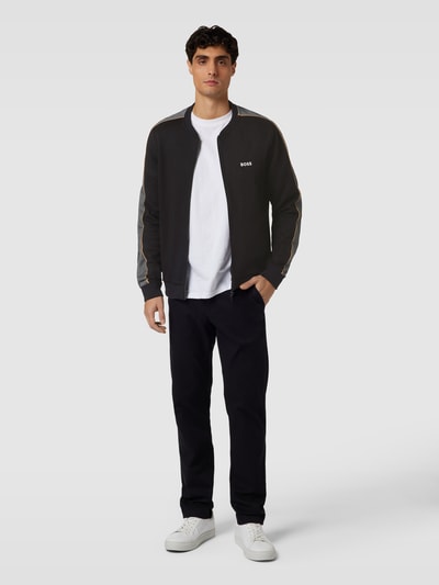 BOSS Sweatjacke mit Label-Stitching Black 1