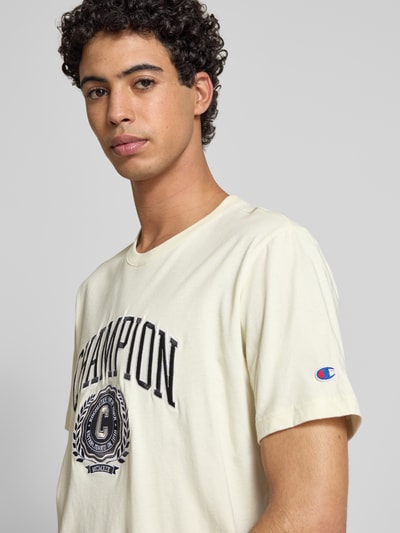 CHAMPION T-Shirt mit Label-Print Offwhite 3